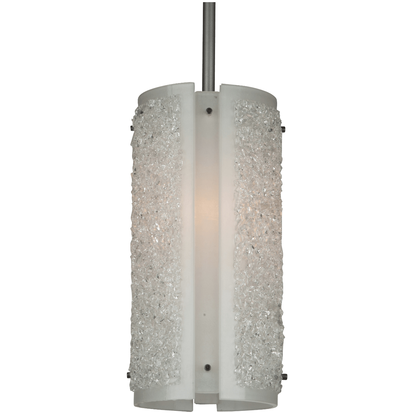 Textured Glass 1 Light 5.7 inch Beige Silver Pendant Ceiling Light in Adjustable Cord, Metallic Beige Silver, Rimelight Frosted